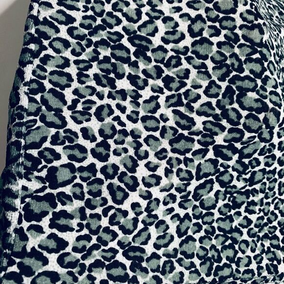 Vintage Bentley black/gray leopard animal print nylon spandex blend mobwife top - Picture 3 of 6